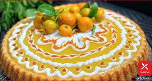 طرز تهیه کیک با سس پرتقالی