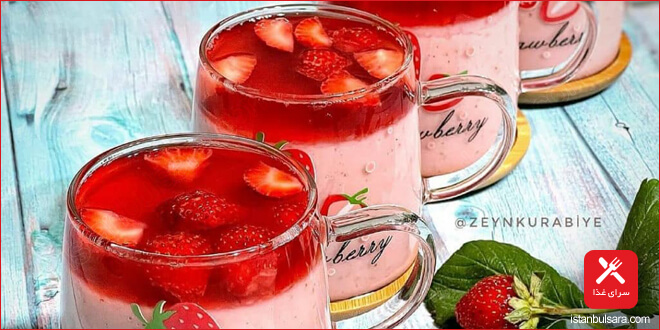 پودینگ توت فرنگی