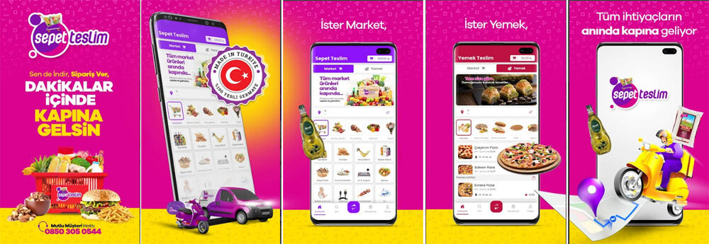 Sepet Teslim، اپلیکیشن آنلاین سوپرمارکت در ترکیه