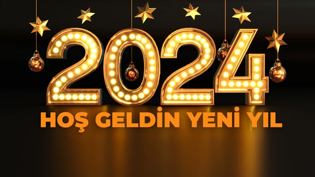تبریک سال نو میلادی ۲۰۲۴ به زبان ترکی استانبولی


